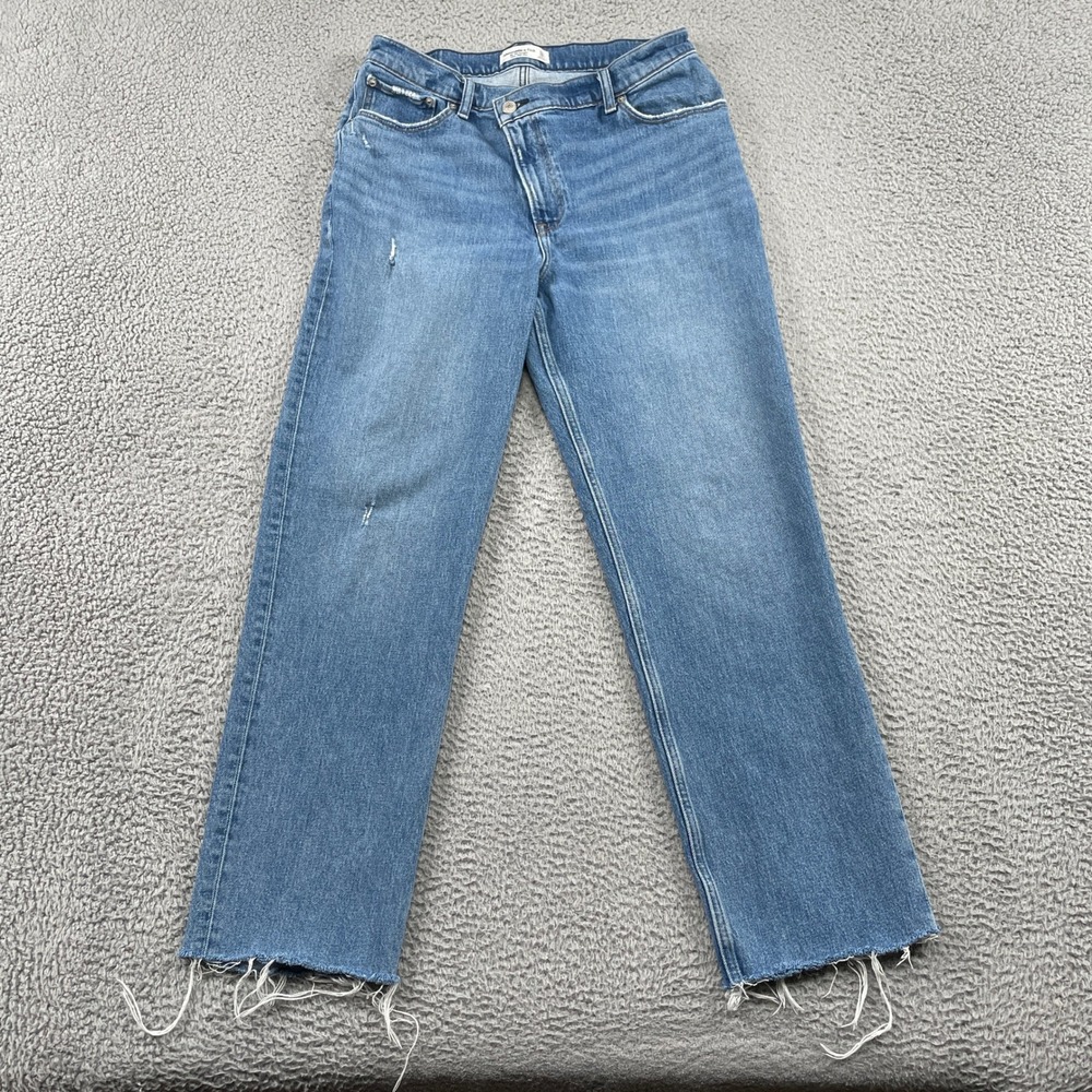 Abercrombie & Fitch Straight Leg Jeans - Medium Blue Denim